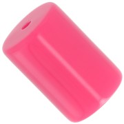 Perles tube cylindrique 13x9 mm en résine opaque - Rose bonbon x6|raw }}