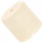 Perle tube cylindrique 14 mm en résine opaque - Ecru x1