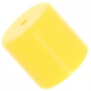 Jaune - Perle tube cylindrique en résine opaque 14 mm - Jaune soleil x1 Perle tube cylindrique en résine opaque 14 mm - Jaune soleil x1