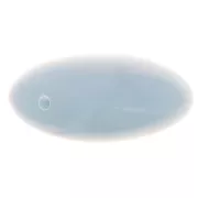 Perles plates - carré arrondi - en résine opaque 16 mm - Bleu fumé x5