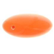 Perles plates - carré arrondi - en résine opaque 16 mm - Orange x5