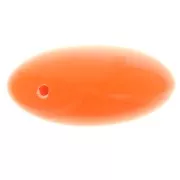 Perles plates - carré arrondi - en résine opaque 16 mm - Orange x5