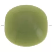 Vert - Perles plates - carré arrondi - en résine opaque 16 mm - Kaki x5 Perles plates - carré arrondi - en résine opaque 16 mm - Kaki x5