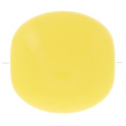 Perles plates - carré arrondi - en résine opaque 16 mm - Jaune soleil x5|raw }}