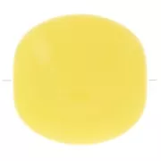 Jaune - Perles plates - carré arrondi - en résine opaque 16 mm - Jaune soleil x5 Perles plates - carré arrondi - en résine opaque 16 mm - Jaune soleil x5