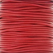 Cordon cuir européen 2 mm - Rouge x1m|raw }}