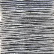Argenté - Cordon cuir européen 2 mm - Argenté x1m Cordon cuir européen 2 mm - Argenté x1m