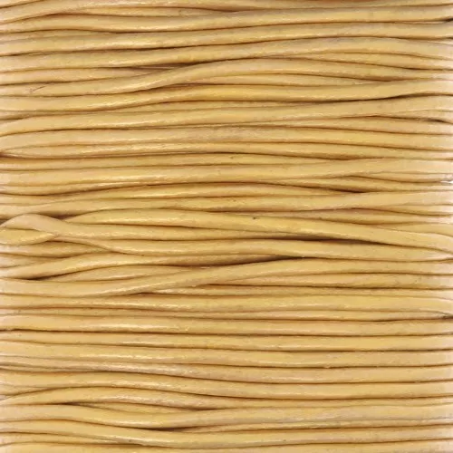 Cordon en cuir européen 1.5 mm - Doré x1m