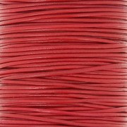 Cordon en cuir européen 1 mm - Rouge x1m|raw }}