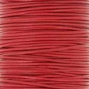 Cordon en cuir européen 1 mm - Rouge x1m