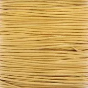 Cordon en cuir européen 1 mm - Doré x1m
