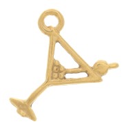 Breloque verre à cocktail 10x11 mm - Plaqué or 3 microns x1|raw }}