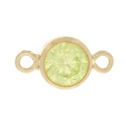 Intercalaire rond 4.5 mm oxyde de Zirconium - Lime - Gold filled (or laminé)