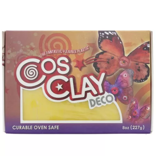 Pâte polymère Cosclay Deco - Jaune x227g
