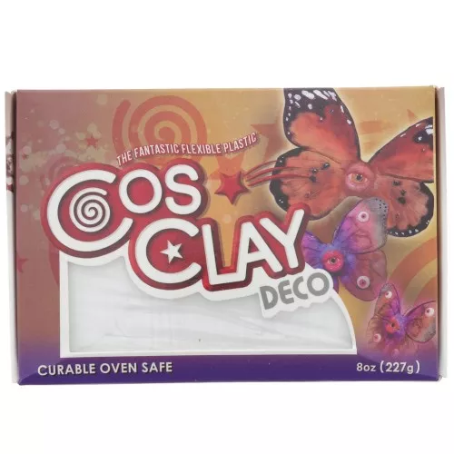 Pâte polymère Cosclay Deco - Blanc x227g