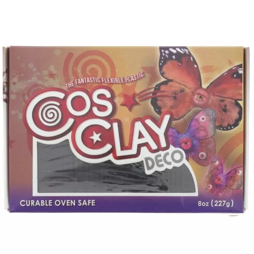 Pâte polymère Cosclay Deco - Noir x227g