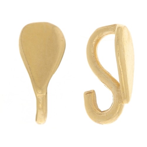 Attache pendentif goutte 7.5x3.5 mm - Plaqué Or 3 microns x1
