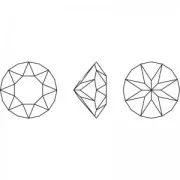 Cabochon PureCrystal 1088 4 mm Crystal Silver Patina x10