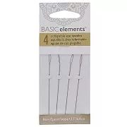Aiguilles épaisses à chas réformable 0.51 mm - Beadsmith x4