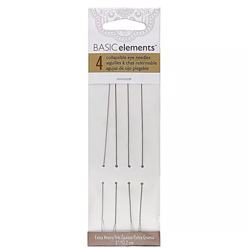 Grandes aiguilles à chas réformable 0.60 mm - Beadsmith x4