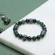 Perle tête de mort 13x9 mm - Acier inoxydable 304L x1