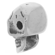 Perle tête de mort 13x9 mm - Acier inoxydable 304L x1