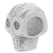 Perle tête de mort 12x7 mm gros trou - Acier inoxydable 304L x1