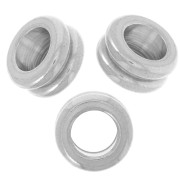 Perles rondelles gros trou 10x5 mm - Acier inoxydable 304L x5|raw }}