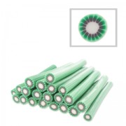 Cane en pâte polymère 5x50 mm Kiwi x1|raw }}