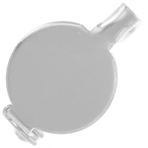 Support de broche avec plateau fond plat 13 mm - Argenté x1