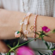 Breloque coeur motif papillon 12x9 mm - Acier inoxydable 316L Doré x1