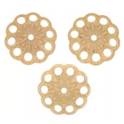 Coupelles filigranées travaillées 10 mm - Doré x20|raw }}