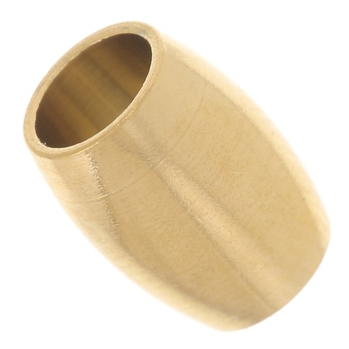 Perles olive 9x6.5 mm gros trou - Acier inoxydable 304L Doré x5