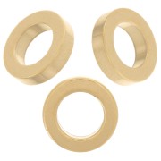 Perles rondelles Heishi - disque plat - 10x2.5 mm Acier inoxydable 304L Doré x5|raw }}