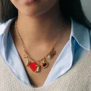 Breloque tortue 12x11.5 mm oxyde de zirconium - Acier inoxydable 304L Doré x1