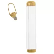 Pendentif tube dévissable à garnir 45x8 mm - Acier inoxydable 304L Doré x1