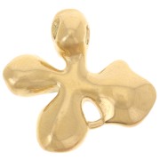 Pendentif fleur 19x20 mm avec résine époxy - Acier inox 304L Doré - Blanc - Rose