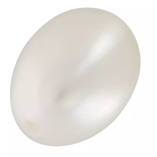 Perles d'eau douce semi-percées olives 9x7 mm - Grade AAA - Blanc x2