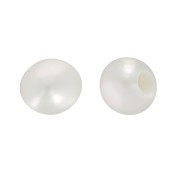 Perles d'eau douce semi-percées rondes 2 mm - Grade AA+ - Blanc x2|raw }}