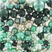 Assortiment de perles de bohème nacré - Vert x50g|raw }}