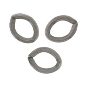 Anneaux ovales ouverts 3.5x2.8x0.6 mm - Argent 925 Rhodié Noir x10|raw }}