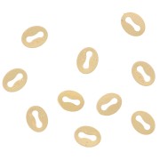 Attaches ovales 5.5x4 mm - Gold filled (or laminé)  x10