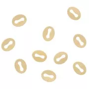 Attaches ovales 5.5x4 mm - Gold filled (or laminé) x10