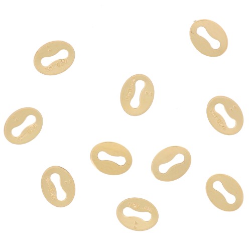 Attaches ovales 5.5x4 mm - Gold filled (or laminé) x10