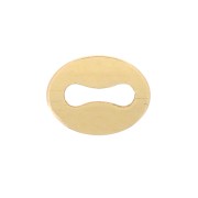 Attaches ovales 5.5x4 mm - Gold filled (or laminé)  x10