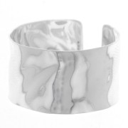 Bague large martelé réglable - Taille 56 à 62 - Argent 925 x1