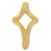 Pendentif croix irrégulier 36x20 mm - Doré à l'or fin x1