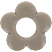 Pendentif fleur 21 mm en résine opaque - Taupe x1
