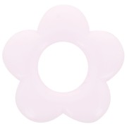 Pendentif fleur 21 mm en résine opaque - Rose pâle x1|raw }}