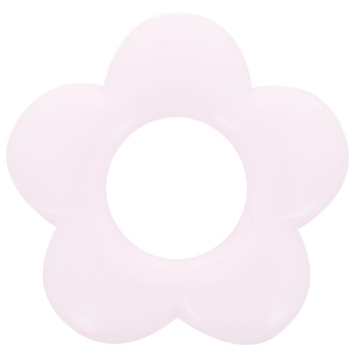 Pendentif fleur 21 mm en résine opaque - Rose pâle x1